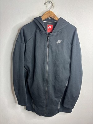 Nike Hoodie Mens Medium Black Full Zip Athletic Mesh Sweatshirt 725844-010