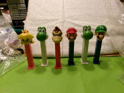 Nintendo Mario Brothers Pez Dispensers Lot Of 5 Mario Luigi Yoshi Bowzer