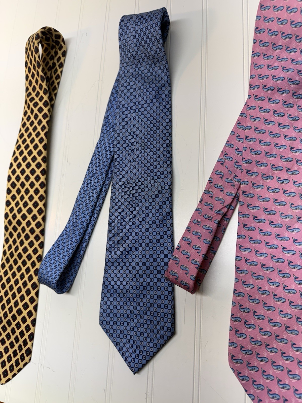 Brooks Brothers Makers Lot Of 3 Silk Ties Men Multicolor Whale Print USA England thumbnail 9