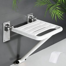 Folding Shower Bench Wall Mount Flip-up Bath Seat Bathroom Chair Non-slip Stool