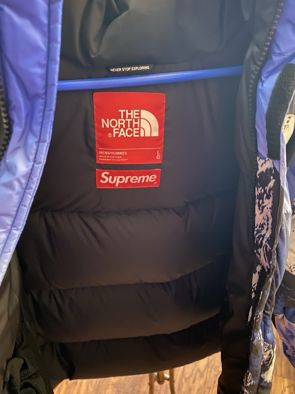 Supreme X The North Face TNF Mountain Baltoro Down Jacket Size Large FW2017 New image 5