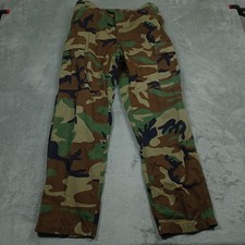Vintage US Military Pants Men Medium Green Woodland Hot Weather Combat A2