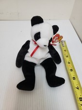 1997 Ty Beanie Babies - Fortune The Panda Bear Plush Toy 