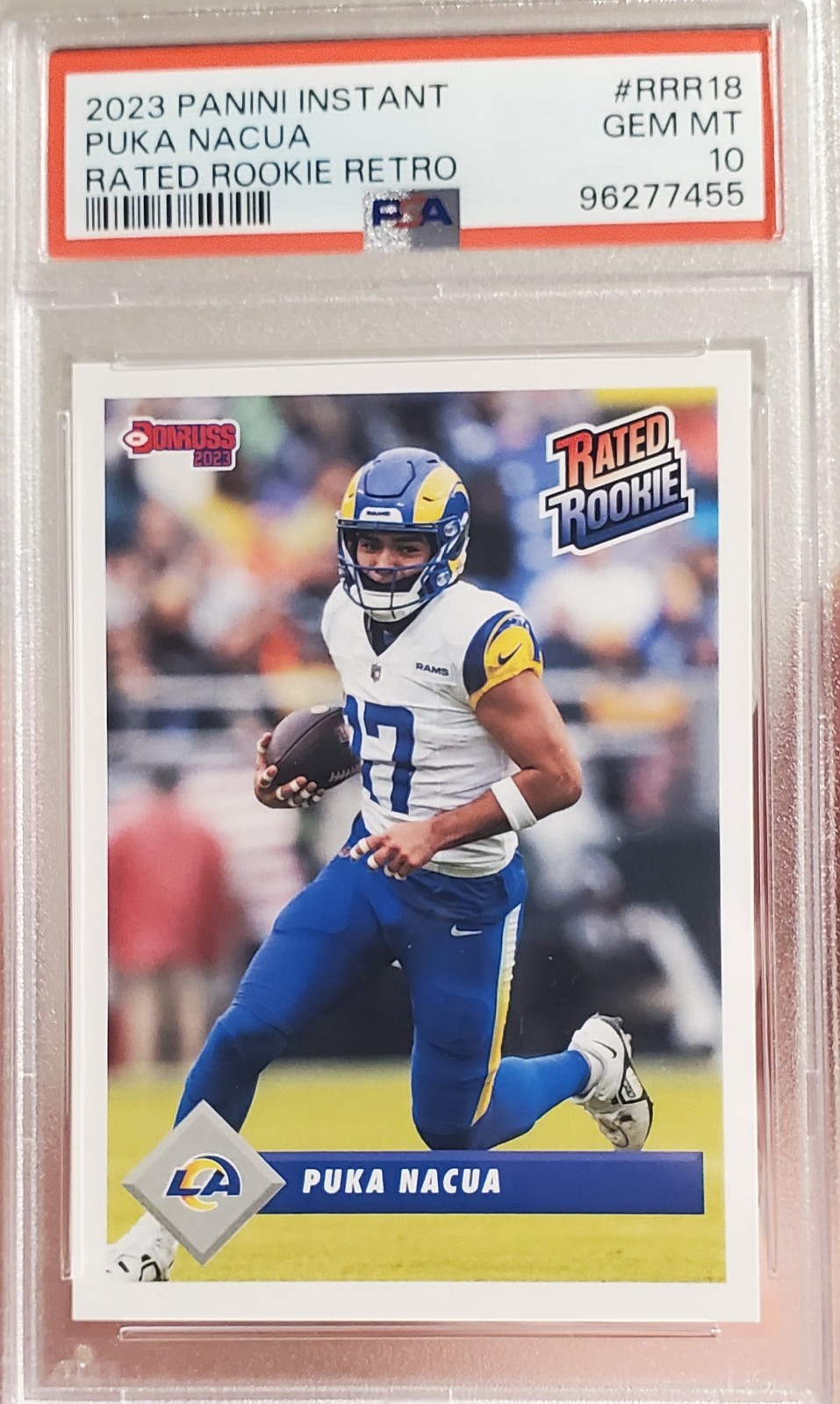 Puka Nacua Panini Instant Rated Rookie Retro #RRR18 Base