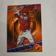 Topps Pristine 2025 Perseverance Mike Trout Angels 1/25 Card orange