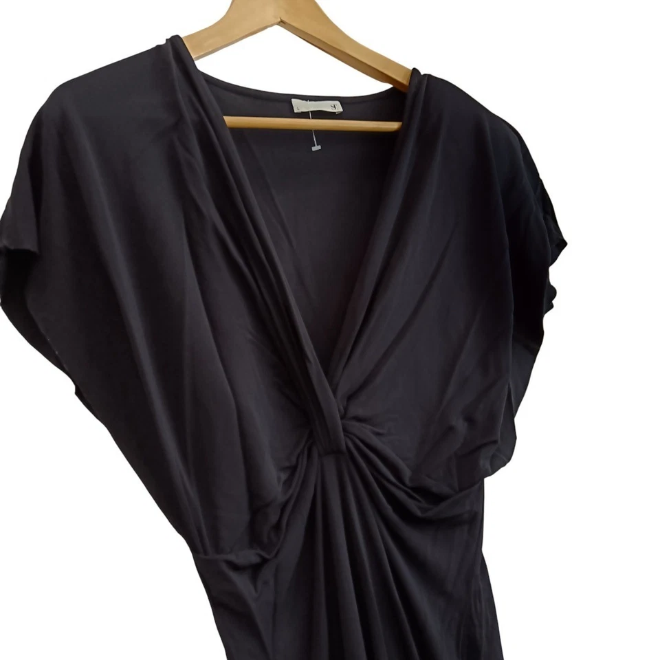 Vestido súper basura talla grande viscosa para mujer formal cuello en V ropa de fiesta muy apreciado  Foto 4 de 4