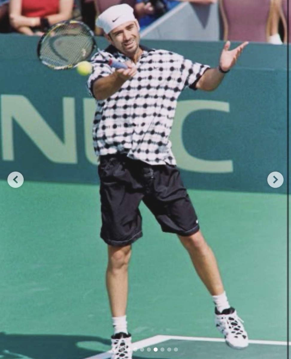 Nike Andre Agassi 1995 Cincinnati Air Tech Challenge Court Tennis