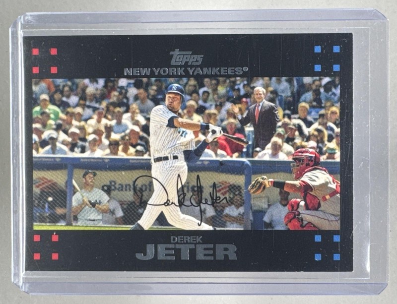 Derek Jeter 2007 Topps #40 Mickey Mantle George W. Bush in Background SP