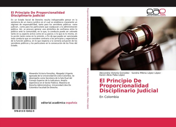 El Principio De Proporcionalidad Disciplinario Judicial En Colombia Taschenbuch-image
