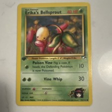 Pokémon TCG Erika's Bellsprout Gym Heroes 1st Edition 75/132 40 HP Common Card