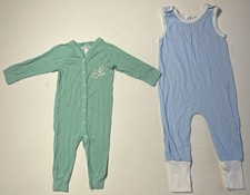 Lot of 2 Vtg Sleepers Unisex Pajamas Rompers Gerber Hanes 11-26 lbs NWT
