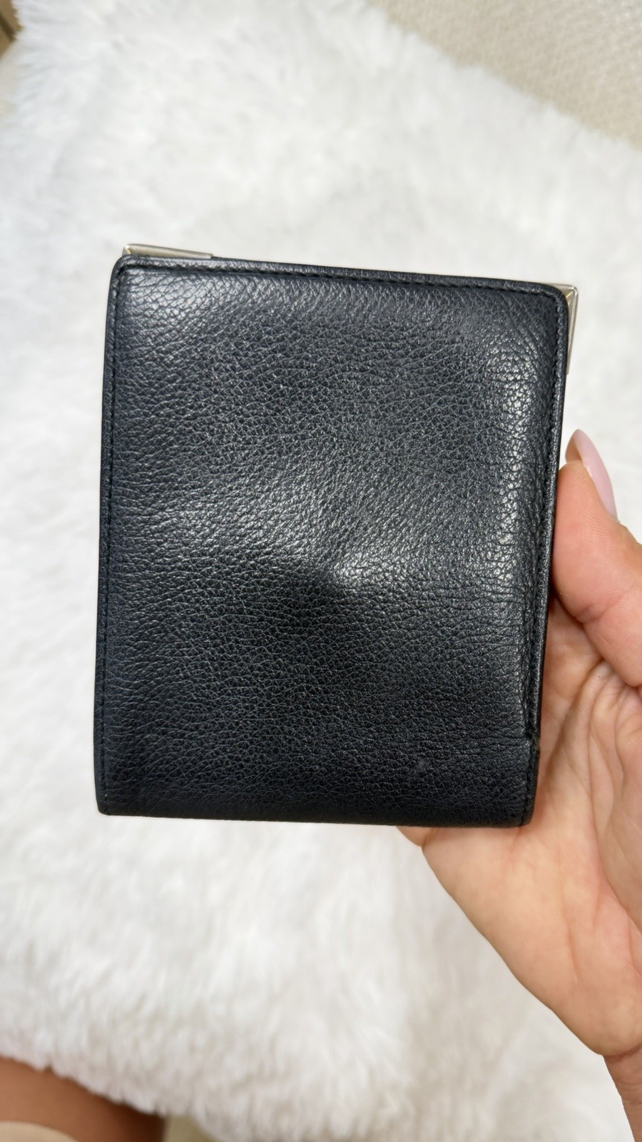 Saint Laurent YSL Men Wallet Leather Bi-fold Black image 2