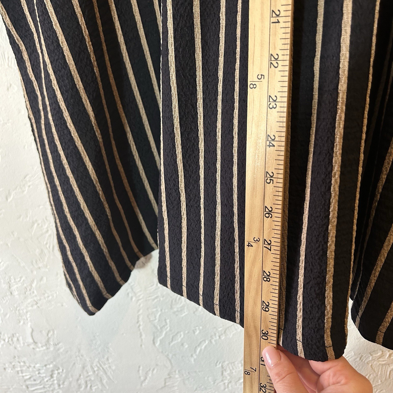 Moonlight XL Mesh Patchwork Button Front Top Blac… - image 13