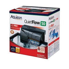 Aqueon QuietFlow LED Pro Aquarium Filter for 50 Gallon Tanks with 5 Stage Fil...
