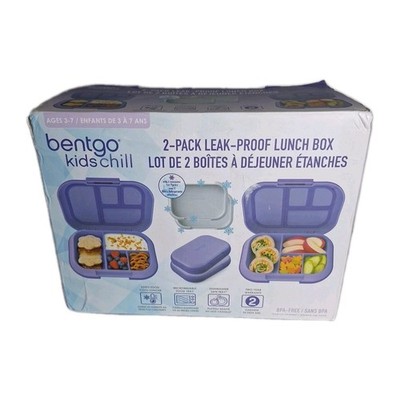Bentgo Kids Chill 2-Pack Leak-Proof Lunch Box - Purple 