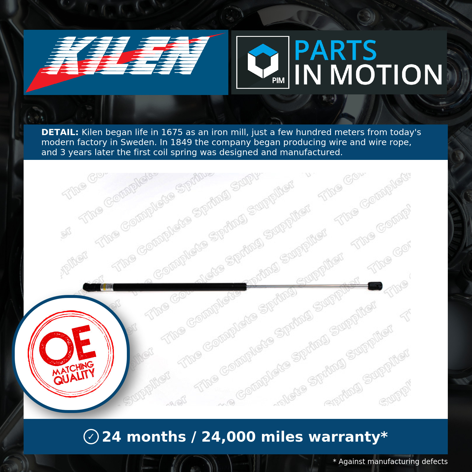 Boot Gas Strut 416053 Kilen Spring Lift Tailgate Rear 8731P2 9654433480 8731T0