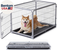 Collapsible Dog Crate for Medium Dogs - 36 Inch Escape Proof Metal Dog Kennel wi