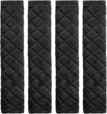 Tatuo 4 Pack Seat Belt Cover Extra Long Pads for 25.6 Inch, Black