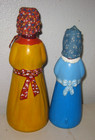 Mrs. Butterworth Vintage Folk Art Painted Glass Syrup Bottle LOT OF 2 - Estate S — photo 4