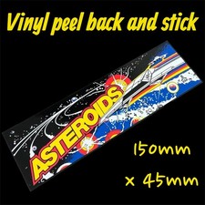 Asteroids 1980's Logo Vinyl Sticker Decal Arcade Gaming Machine Cab Game Games