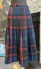 Vintage Jones New York Tartan Plaid Pleated Wool Skirt Size 10 Kilt