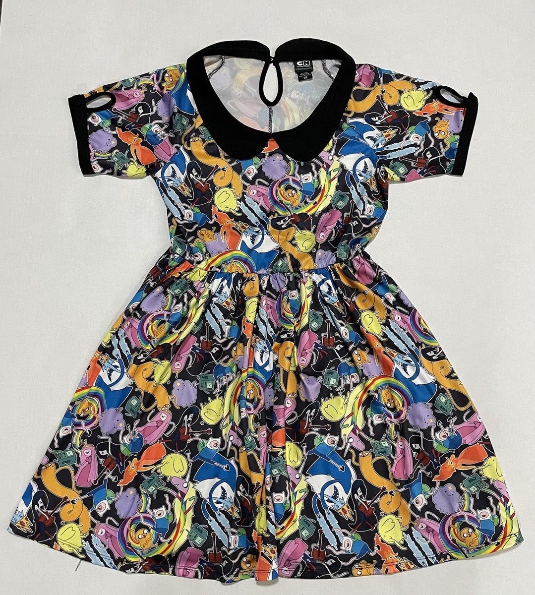cartoon print design dress Vintage Tokuko Iconic Cool Design Cartoon Comics Casual Blouse Dress