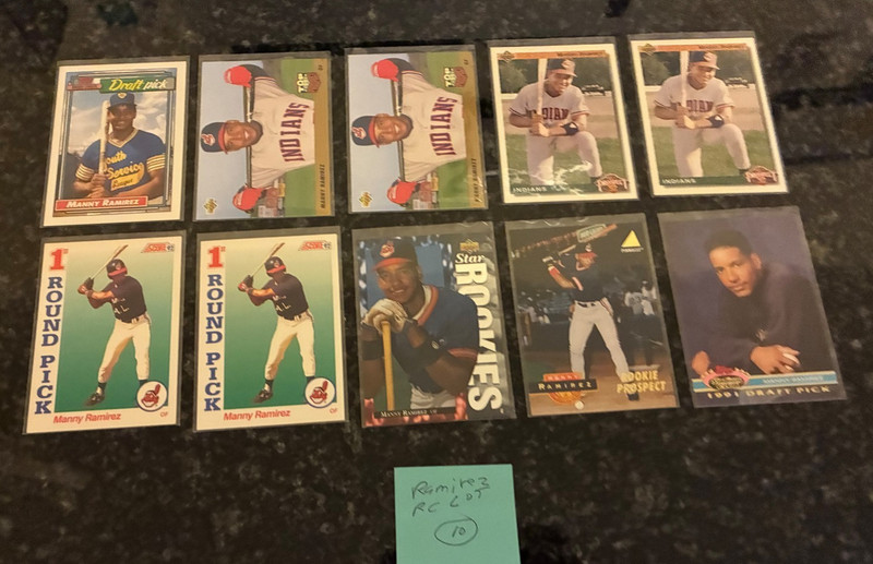 MANNY RAMIREZ ROOKIE CARD LOT............................10 DIFFERENT