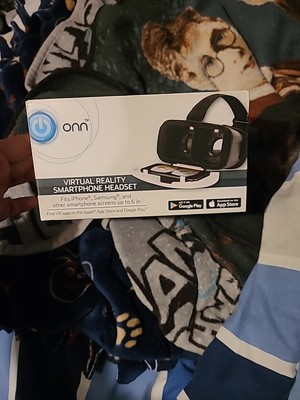 ONN Virtual Reality Smartphone Headset White Fits iPhone Samsung Up To 6'' NIB