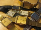 LOT OF 7 SEIKO QUARTZ 1970'S VINTAGE MENS WATCHES NOT WORKING GOOD PROJECTS