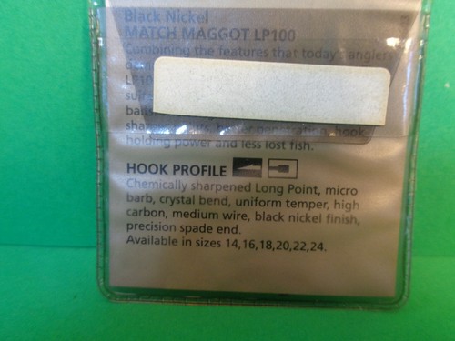 Ganchos Mustad Long Point Match Maggot Talla 20, #LP100, 3 piezas, 30 ganchos totales (Nuevos) - Imagen 5 de 7