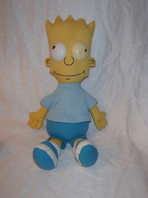 Bart Simpson Stuffed Animal Rag Doll Toy approx. 18