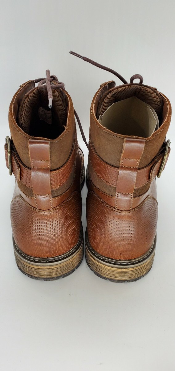 Arizona Mens Lautner Flat Heel Lace Up Boots Size 13 Cognac  display picture 3