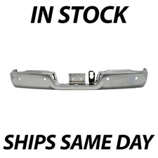 NEW Chrome Steel Rear Bumper Face Bar for 2013-2018 RAM 2500 3500 With Park Ast