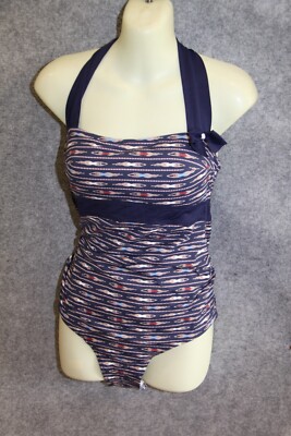 UMSTANDS BADEANZUG SCHWIMMANZUG GRÖSSE M BLAU GEMUSTERT SCHAUMSTOFF CACHE COEUR