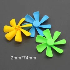 Plastic Propellers 74mm Nylon 7 Blade Propeller Prop For 2mm Shaft RC Boat Model