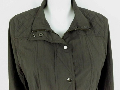 Regatta Jacket Brown Size 16 Casual Zip Snap Front Windbreaker Parachute Fabric - Picture 2 of 8