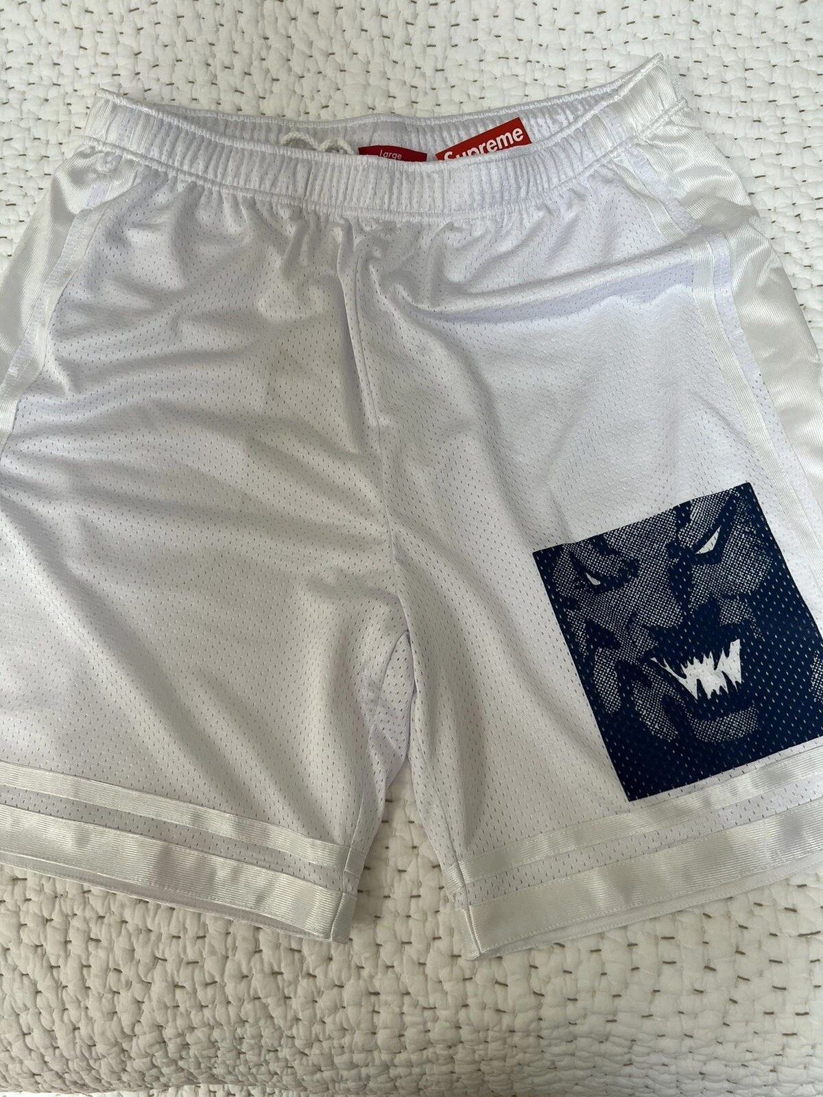 Short suprême en maille Ronin en blanc taille L (autocollant et sac inclus)