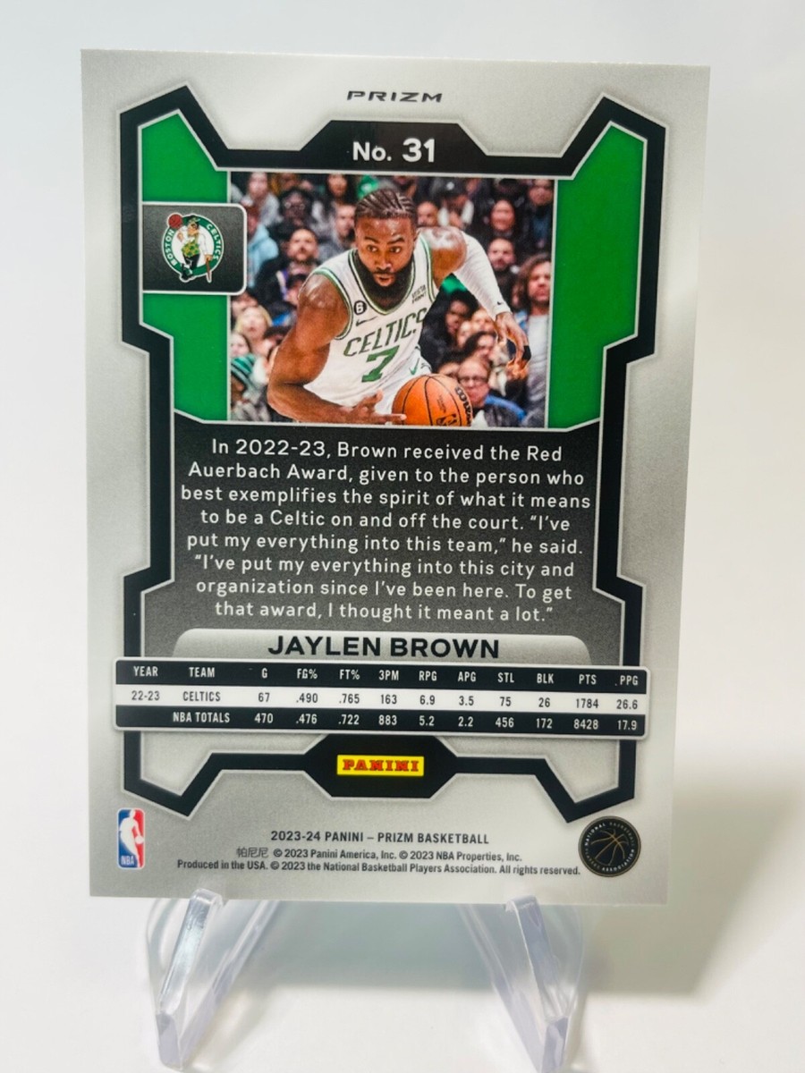 JAYLEN BROWN 2023-24 Panini Prizm GREEN PRIZM #31 | eBay