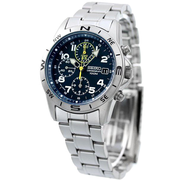 SEIKO Chronograph SND379P1 SND379P SND379 Watch Navy Dial SEIKO Chronograph SND379P1 SND379P SND379 Watch Navy Dial