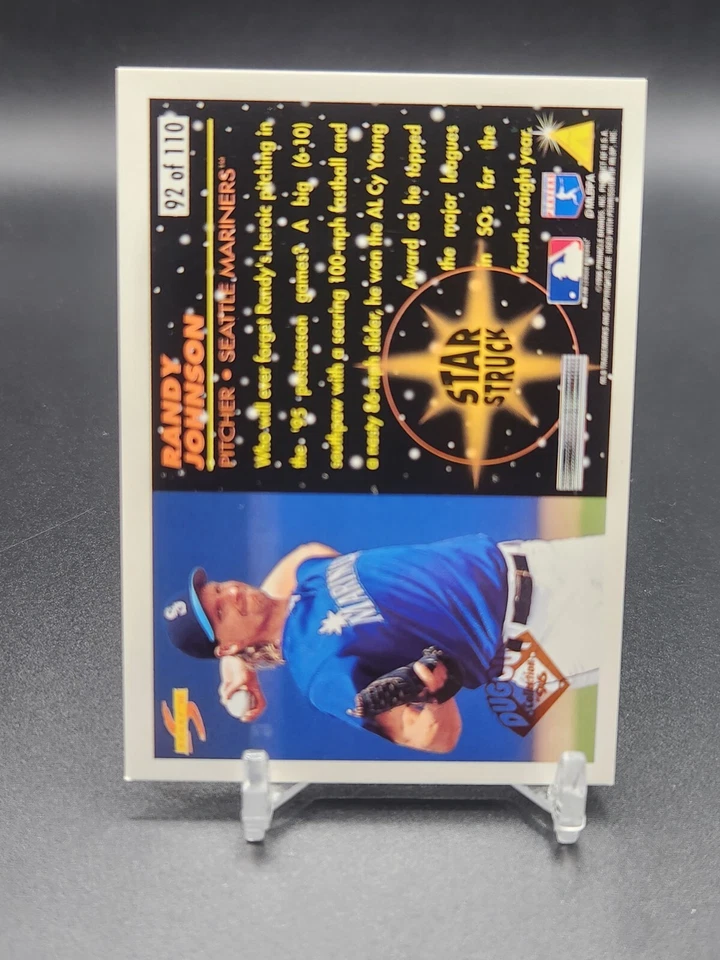 1996 Score "Star Struck" Insert #367 #92 Randy Johnson DUGOUT COLLECTION SSP - Image 2 of 2