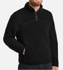 Alpine Sherpa Quarter Snap Pullover - Small - Black - Member's Mark
