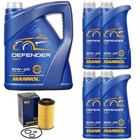 MotoröL Set Mannol Defender 10W-40 API SN 9 Liter + ÖLfilter FüR Mercedes Vito
