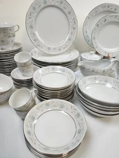 English Garden 1221 Platinum Trim made in Japan (Replacement Pieces You Pick)