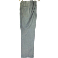 Austin Reed Pleated Front Wool Blend Dress Pants Mens Size 40x32.5 Micro Check