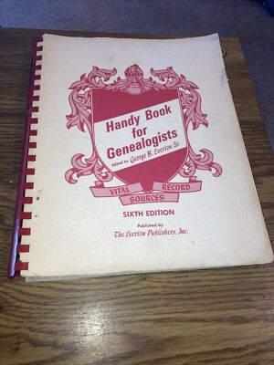 Handy Book for Genealogists, George B. Everton Sr 6th Ed. 1971 Spiral Binding