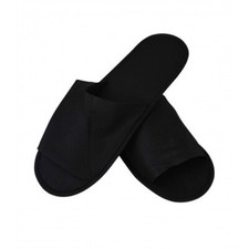 BLACK SPA SLIPPERS (1 PAIR)