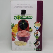 Yonanas Classic Vegan Non-Dairy Frozen Fruit Soft Serve Dessert Maker Red
