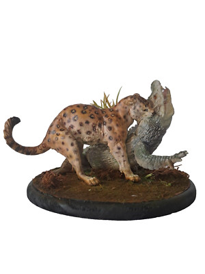 '' JAGUAR BACK CAIMANO '' 3D HARZDRUCK ZUSAMMENGEBAUT UND HANDBEMALT 1/16