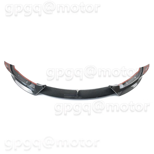 For Tesla Model 3 2017-2023 V Style Front Bumper Lip Splitter Carbon Fiber Look - Picture 5 of 11