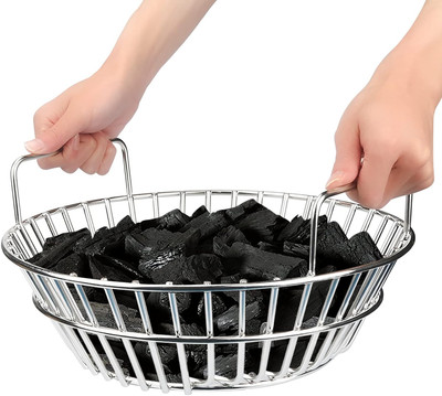 Charcoal Basket, Grill Ash Basket for Big Green Egg Large, 14 Inches Stainless S